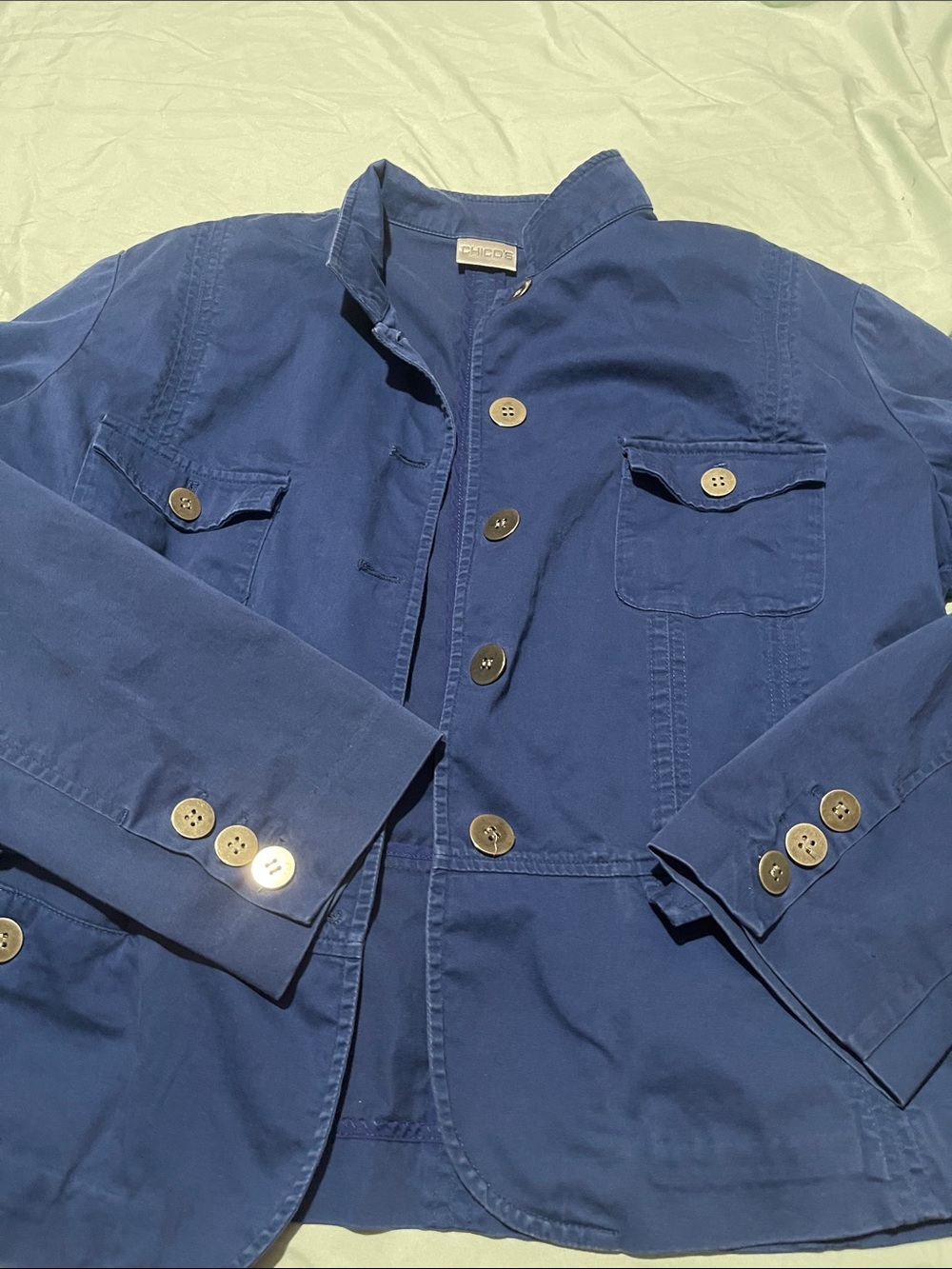 Women’s Chico's Deep Navy Military-Style Field Jacket